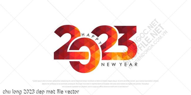chu long 2023 dep mat file vector